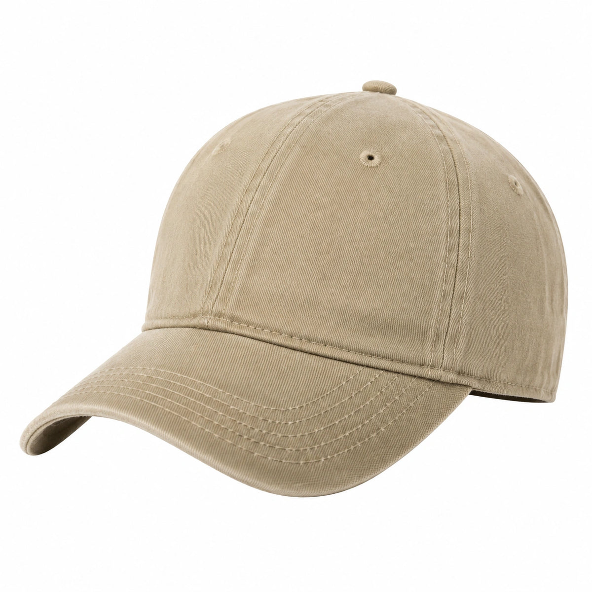 Baseballkappe Einheitsgröße Beige aus Textil mit gebogenem Schirm