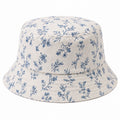 Anglerhut Einheitsgröße Textilgewebe Cremeblau Blumenmuster Freizeit