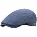 Schiebermütze Einheitsgröße Textil Blau verstellbar im Flatcap-Stil