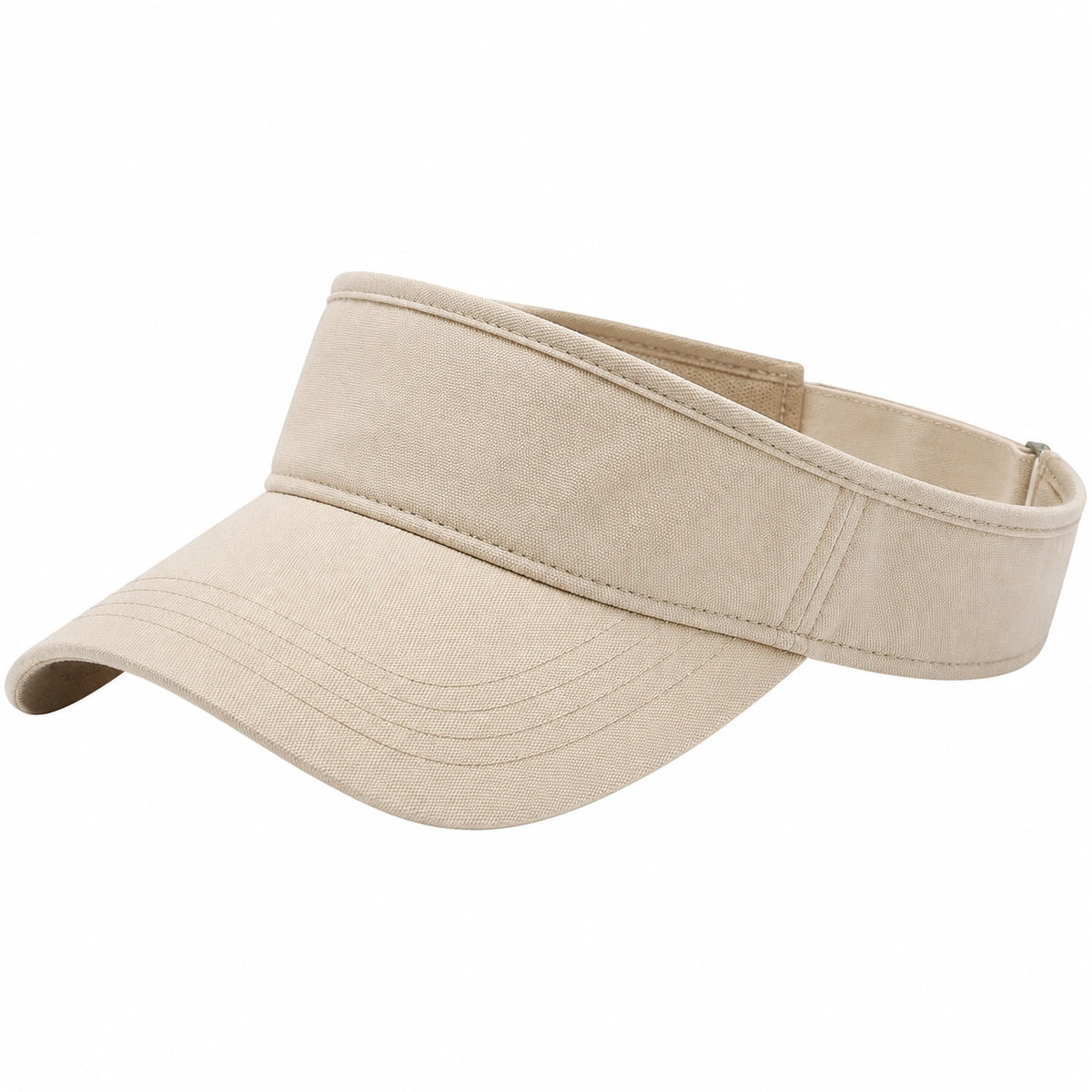 Visierkappe Einheitsgröße aus Textil Beige - verstellbar für Alltag und Sport